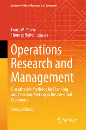 Operations Research and Management de Franz W. Peren