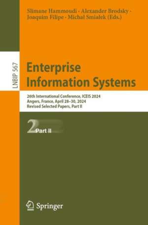Enterprise Information Systems de Slimane Hammoudi