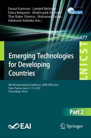 Emerging Technologies for Developing Countries de Abderrazek Hachani
