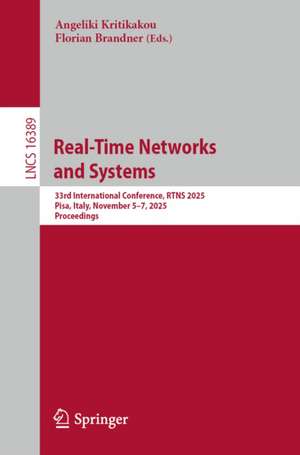 Real-Time Networks and Systems de Angeliki Kritikakou