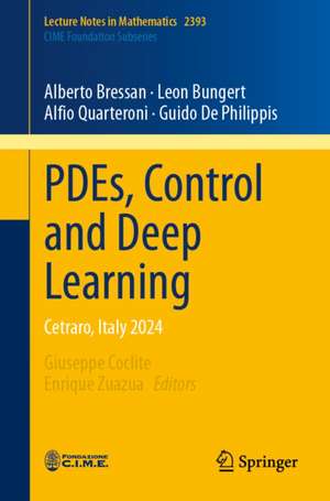 PDEs, Control and Deep Learning de Alberto Bressan