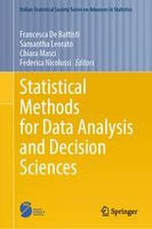 Statistical Methods for Data Analysis and Decision Sciences de Chiara Masci