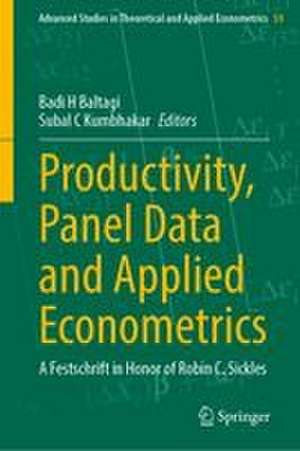 Productivity, Panel Data and Applied Econometrics de Badi H Baltagi