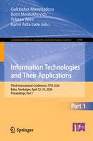 Information Technologies and Their Applications de Boris Mordukhovich