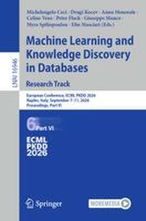 Machine Learning and Knowledge Discovery in Databases. Research Track de Anna Monreale