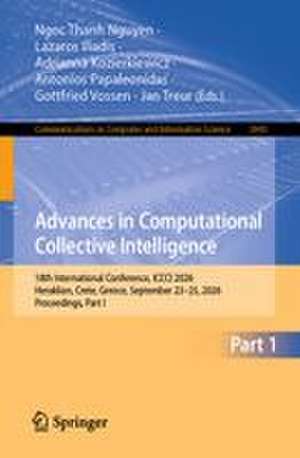 Advances in Computational Collective Intelligence de Adrianna Kozierkiewicz