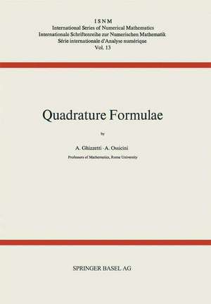 Quadrature Formulae de GHIZZETTI