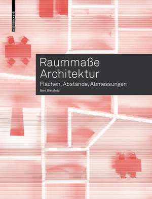 Raummaβe Architektur – Flächen, Abstände, Abmessungen de Bert Bielefeld