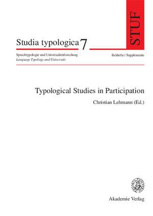 Typological Studies in Participation de Christian Lehmann