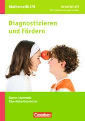 Diagnostizieren und Fördern. Arbeitshefte Mathematik 5./6. Schuljahr. Ebene Geometrie, Räumliche Geometrie de Claus Arndt