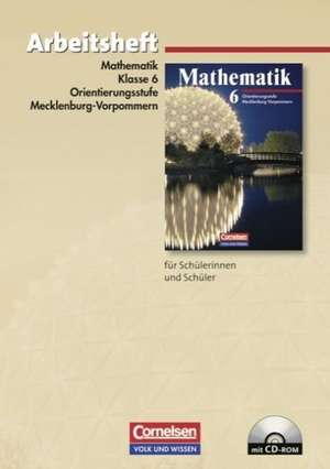 Mathematik Sekundarstufe I. 6. Schuljahr. Arbeitsheft mit CD-ROM. Ausgabe Volk und Wissen. Orientierungsstufe Mecklenburg-Vorpommern de Werner Stoye