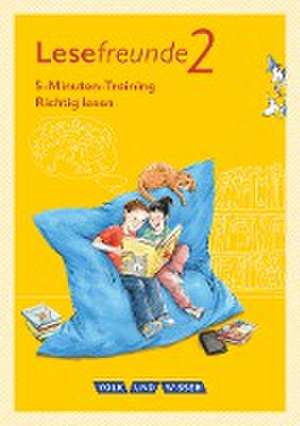 Lesefreunde 2. Schuljahr. 5-Minuten-Training "Richtig lesen". Arbeitsheft. Östliche Bundesländer und Berlin de Irene Hoppe