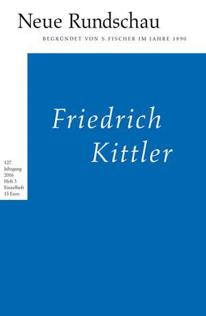 Neue Rundschau 2016/3 de Hans Jürgen Balmes