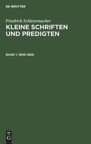 1800-1820 de Friedrich Schleiermacher