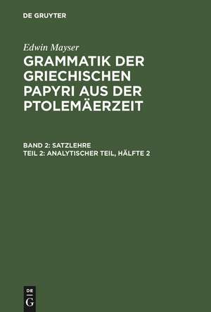 Analytischer Teil, Hälfte 2 de Edwin Mayser