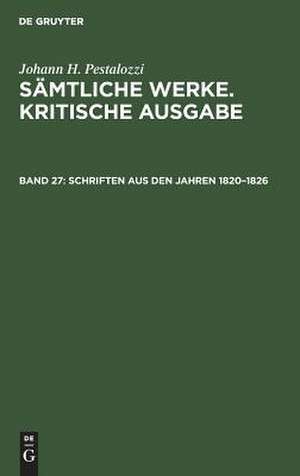 Schriften aus den Jahren 1820-1826 de Emanuel Dejung