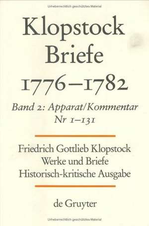 Apparat / Kommentar (Nr. 1-131) de Friedrich Gottlieb Klopstock