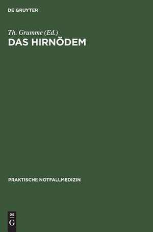 Das Hirnödem: Intensivmedizinische Probleme in der Neurochirurgie Symposium vom 17.11.-20.11.1983 in Cannes de Th. Grumme