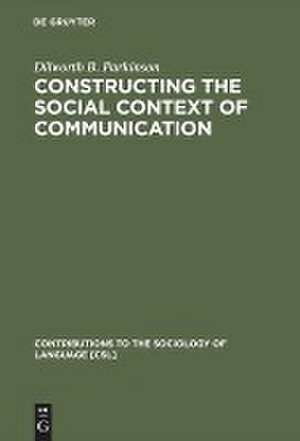 Constructing the Social Context of Communication: Terms of Address in Egyptian Arabic de Dilworth B. Parkinson