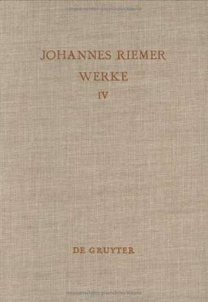 Vermischte Schriften de Johannes Riemer