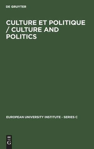 Culture et Politique / Culture and Politics de Maurice Cranston