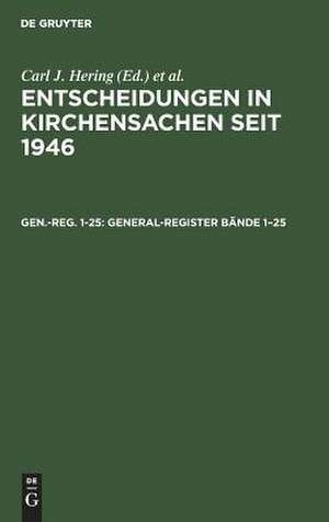 General-Register Bände 1-25