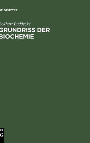 Grundriß der Biochemie: Für Studierende der Medizin, Zahnmedizin und Naturwissenschaften de E. Buddecke