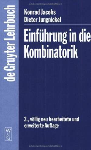 Einführung in die Kombinatorik de Konrad Jacobs