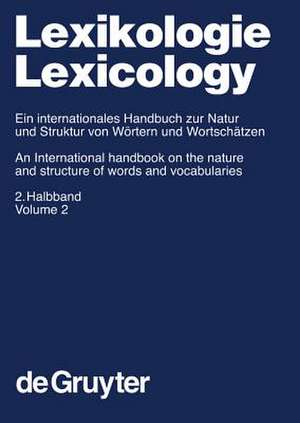 Lexikologie / Lexicology. 2. Halbband de D. Alan Cruse