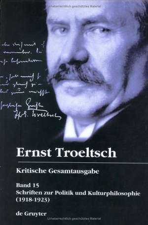 Schriften zur Politik und Kulturphilosophie (1918-1923) de Gangolf Hübinger