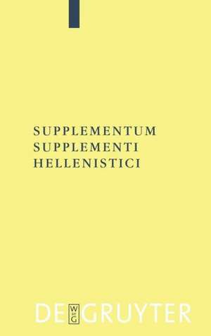 Supplementum Supplementi Hellenistici de Hugh Lloyd-Jones