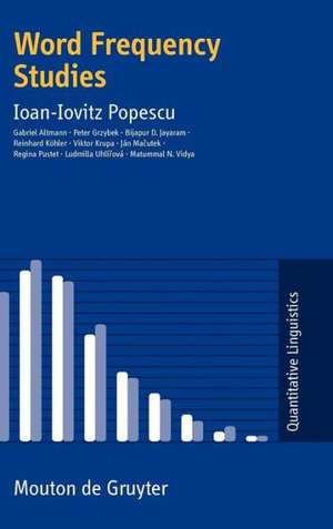 Word Frequency Studies de Ioan-Iovitz Popescu