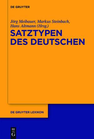 Satztypen des Deutschen de Jörg Meibauer