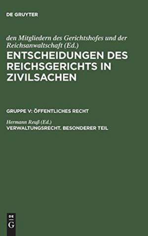 Verwaltungsrecht. Besonderer Teil de Hermann Reuß