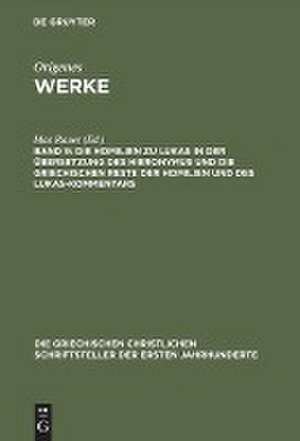 Die Homilien zu Lukas in der Übersetzung des Hieronymus und die griechischen Reste der Homilien und des Lukas-Kommentars de Max Rauer