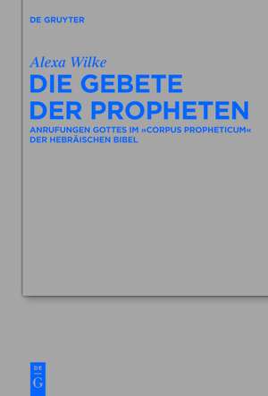 Die Gebete der Propheten: Anrufungen Gottes im 'corpus propheticum' der Hebräischen Bibel de Alexa F. Wilke