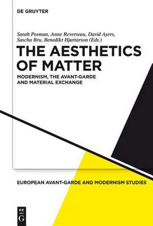 The Aesthetics of Matter – Modernism, the Avant–Garde and Material Exchange de Sarah Posman