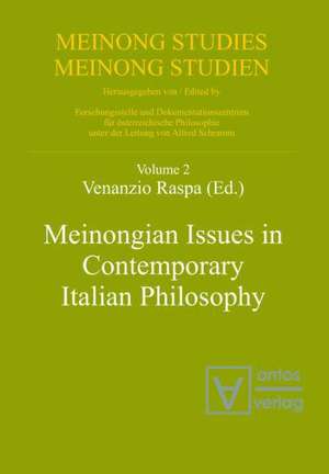 Meinongian Issues in Contemporary Italian Philosophy de Venanzio Raspa