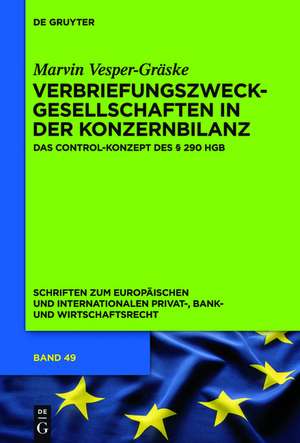 Verbriefungszweckgesellschaften in der Konzernbilanz: Das Control-Konzept des § 290 HGB de Marvin Vesper-Gräske