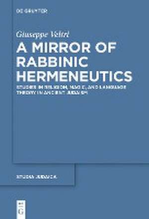 A Mirror of Rabbinic Hermeneutics: Studies in Religion, Magic, and Language Theory in Ancient Judaism de Giuseppe Veltri