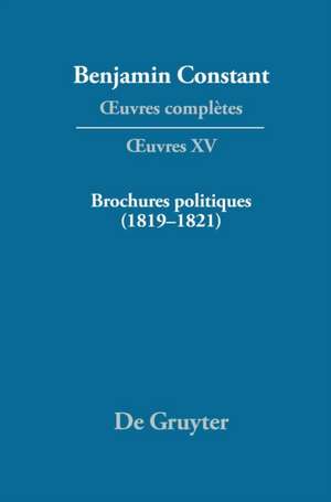 Brochures politiques (1819–1821) de Paul Delbouille