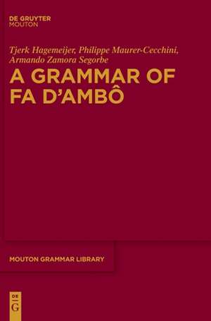 Hagemeijer, T: Grammar of Fa d'Ambô