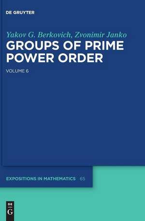 Groups of Prime Power Order. Volume 6 de Zvonimir Janko