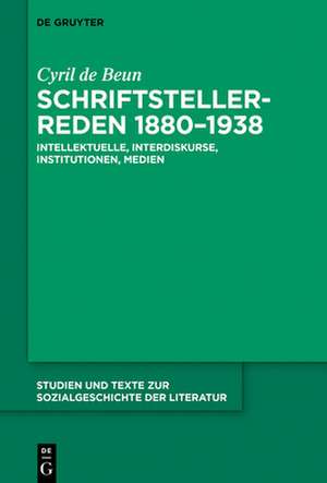 Beun, C: Schriftstellerreden 1880-1938