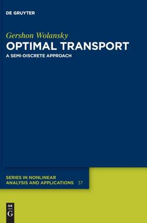 Optimal Transport de Gershon Wolansky