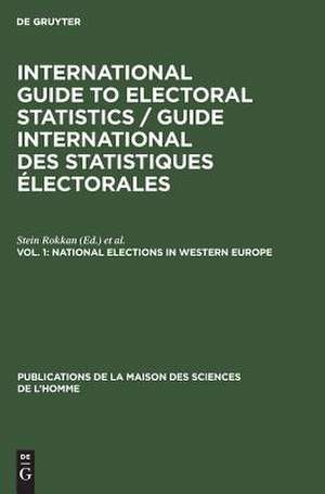 National elections in Western Europe: aus: International guide to electoral statistics, 1 de Stein Rokkan