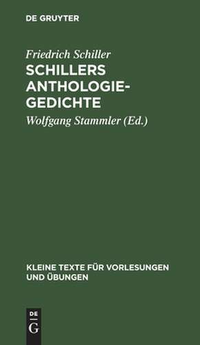 Schillers Anthologie-Gedichte de Friedrich Schiller