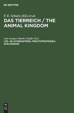 Hymenoptera, Proctotrupoidea: Scelionidae: aus: Das Tierreich : eine Zusammenstellung und Kennzeichnung der rezenten Tierformen, 48 de Jean Jacques [Bearb.] Kieffer