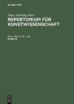 Repertorium für Kunstwissenschaft. Band 29 de Henry Thode