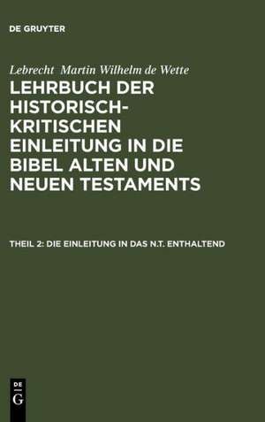 Die Einleitung in das N.T. enthaltend de H. Messner